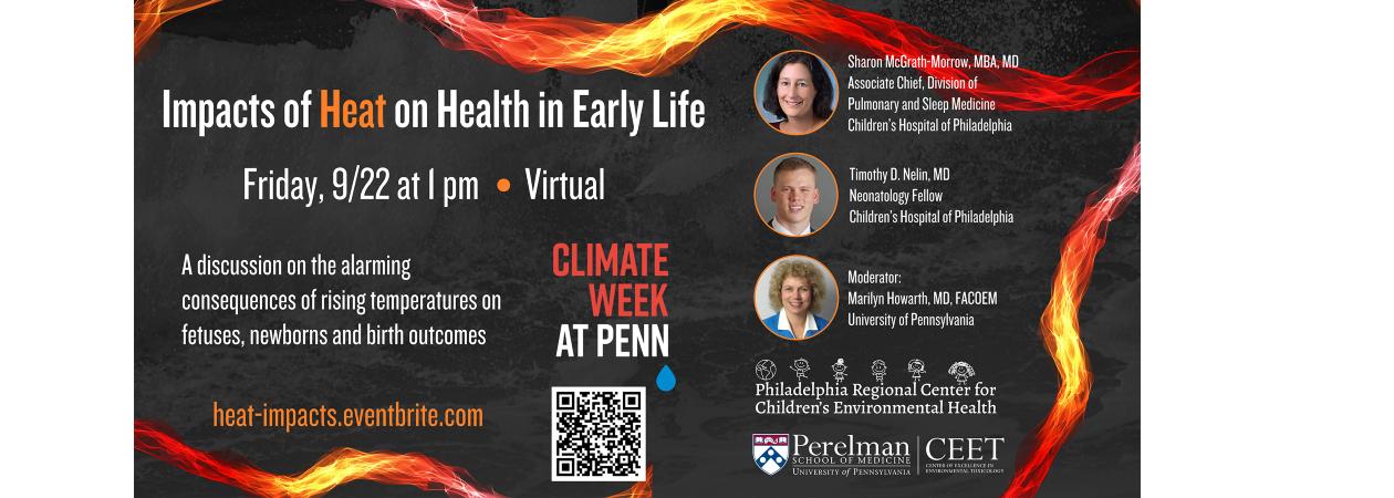 Impacts of Heat on Health in Early Life - A Climate Week at Penn Event