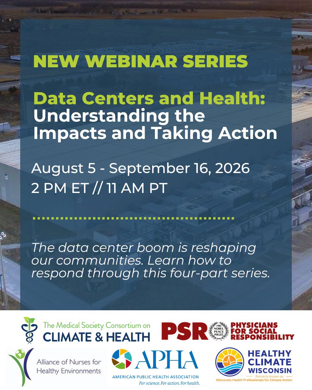 Data centers and health webinar series